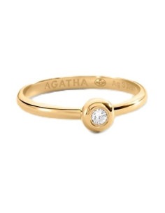 Bague Fine Agatha Odéon En Argent Doré