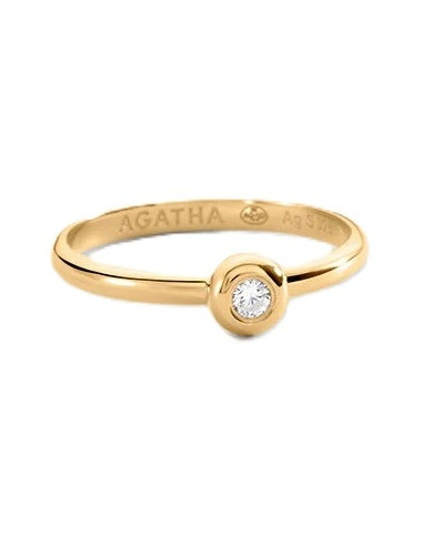 Bague Fine Agatha Odéon En Argent Doré