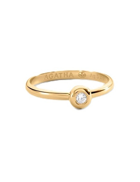 Bague Fine Agatha Odéon En Argent Doré