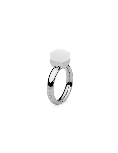 Bague Firenze De Qudo En Acier Et Son Cristal Blanc 611149
