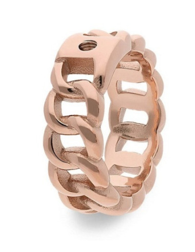 Bague Qudo En Acier Rosé Collection Liberi