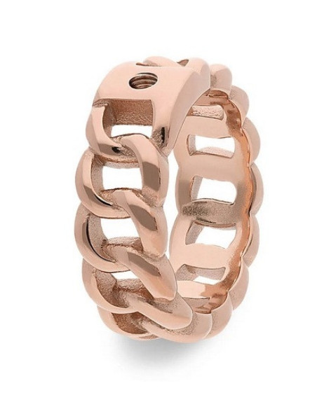 Bague Qudo En Acier Rosé Collection Liberi