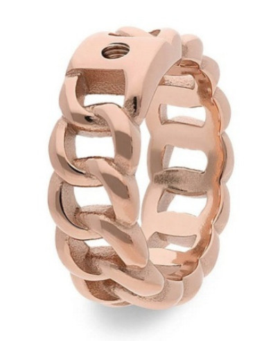 Bague Qudo En Acier Rosé Collection Liberi
