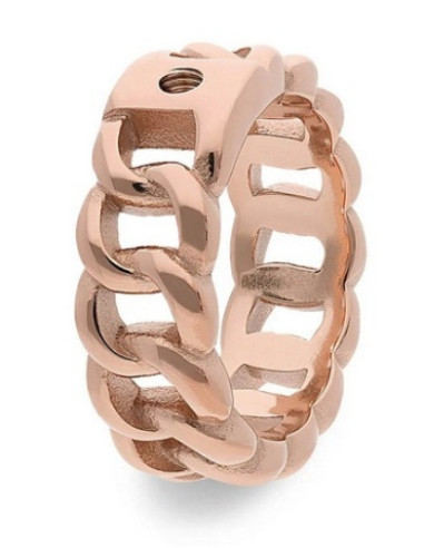 Bague Qudo En Acier Rosé Collection Liberi