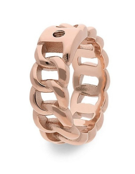 Bague Qudo En Acier Rosé Collection Liberi