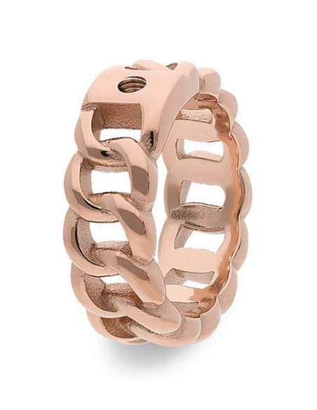 Bague Qudo En Acier Rosé Collection Liberi