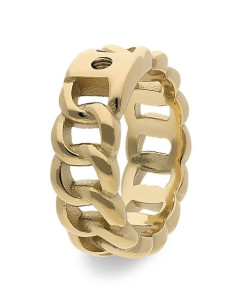 Bague Qudo En Acier Doré Collection Liberi