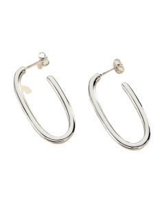 Boucles d'Oreilles AGATHA créoles argentées