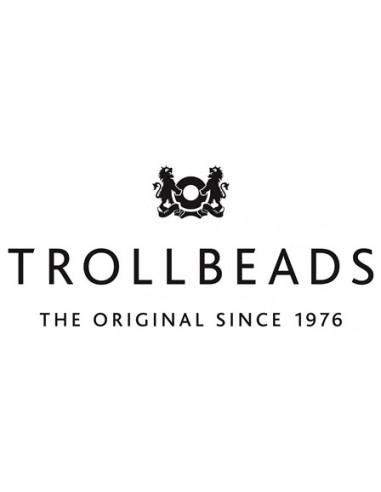 Perle Trollbeads verre rosé et or
